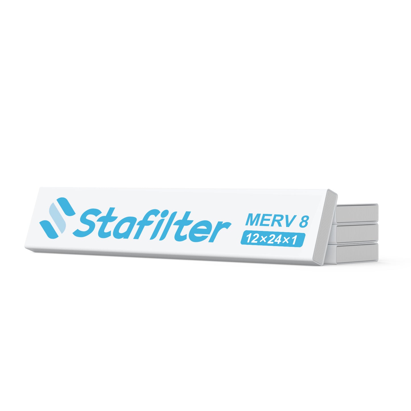 [4 Pack] 12*24*1 Filter Refills - MERV 8 , Replaceable Filter Media, Filter Paper for Stafilter 12*24*1 (Without Frame)